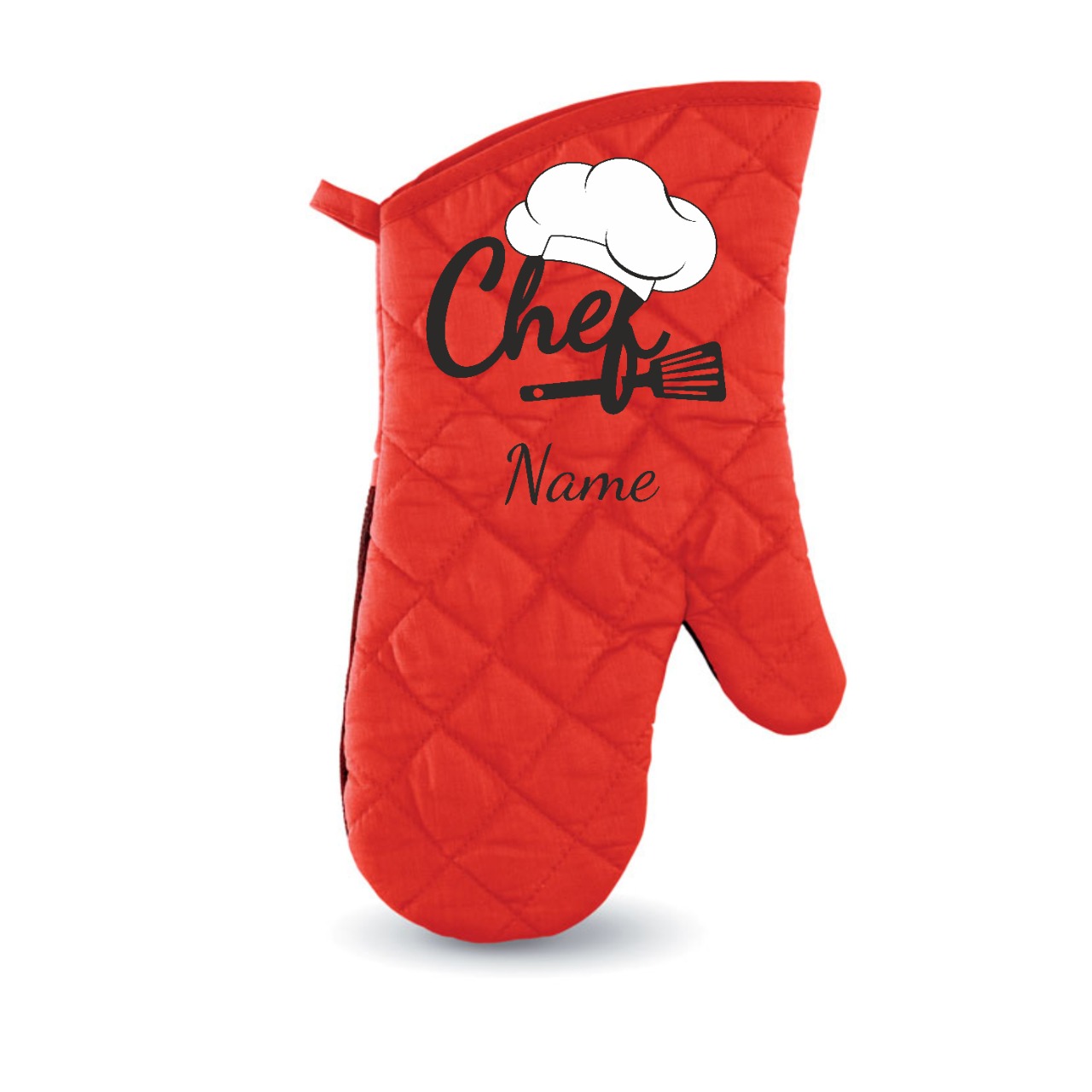 Personalised Red Chef Oven Glove